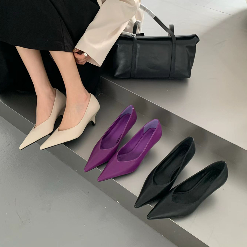 Women'S Shoes Everyday - รองเท้าส้นเตี้ยแบบสวม SUOJIALUN คอลเลคชั่นฤดูใบไม้ผลิ 2025 แบรนด์ใหม่สำหรับผู้หญิง ดีไซน์หัวแหลม