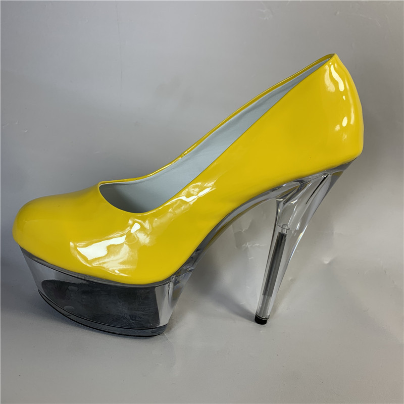 Women Shoes Kinds - จัดเลี้ยงคลับ 15 ซม. รองเท้าส้นสูงดาวใหญ่, รองเท้าเต้นเสา, รองเท้าเดี่ยวคริสตัลแพลตฟอร์ม,