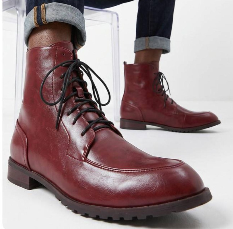 Women'S Shoes Size 40 In Us - รองเท้าบูทข้อสั้นผู้หญิงแบบลำลองสีดำ พร้อมเชือกผูก สไตล์เรโทร สำหรับใส่ทำงาน หนังนุ่ม รุ่นใหม่