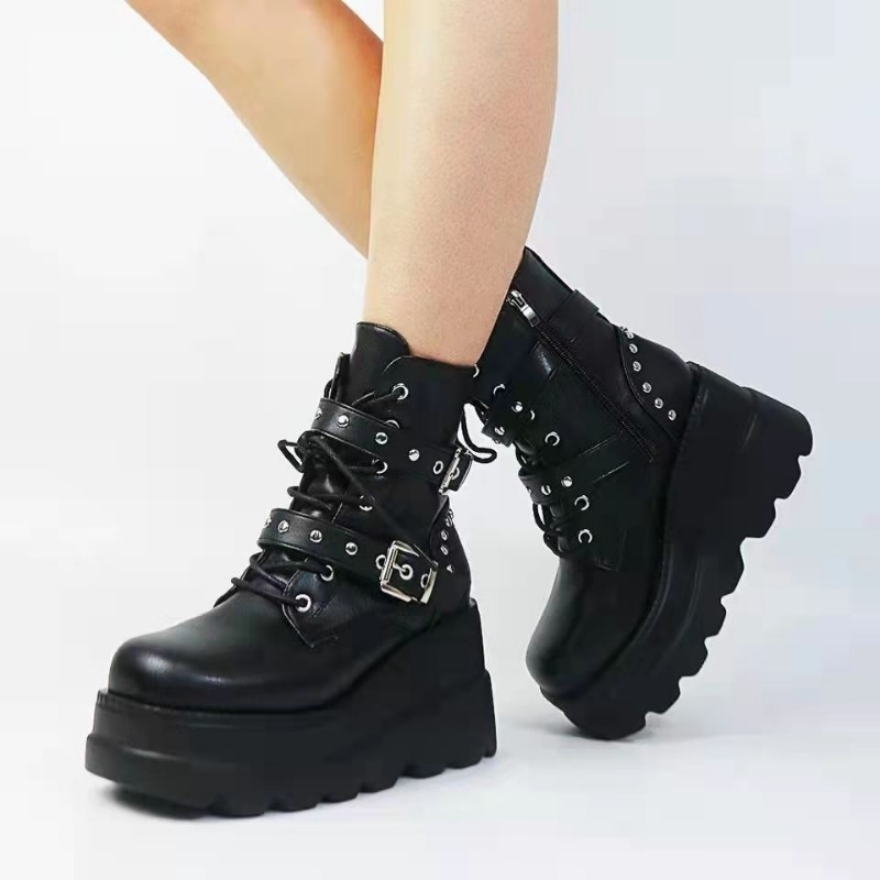 Women'S Shoes Size 40 In Us - รองเท้าบูทข้อเท้าหนัง PU สำหรับผู้หญิง รุ่นใหม่ ฤดูใบไม้ร่วง ฤดูหนาว