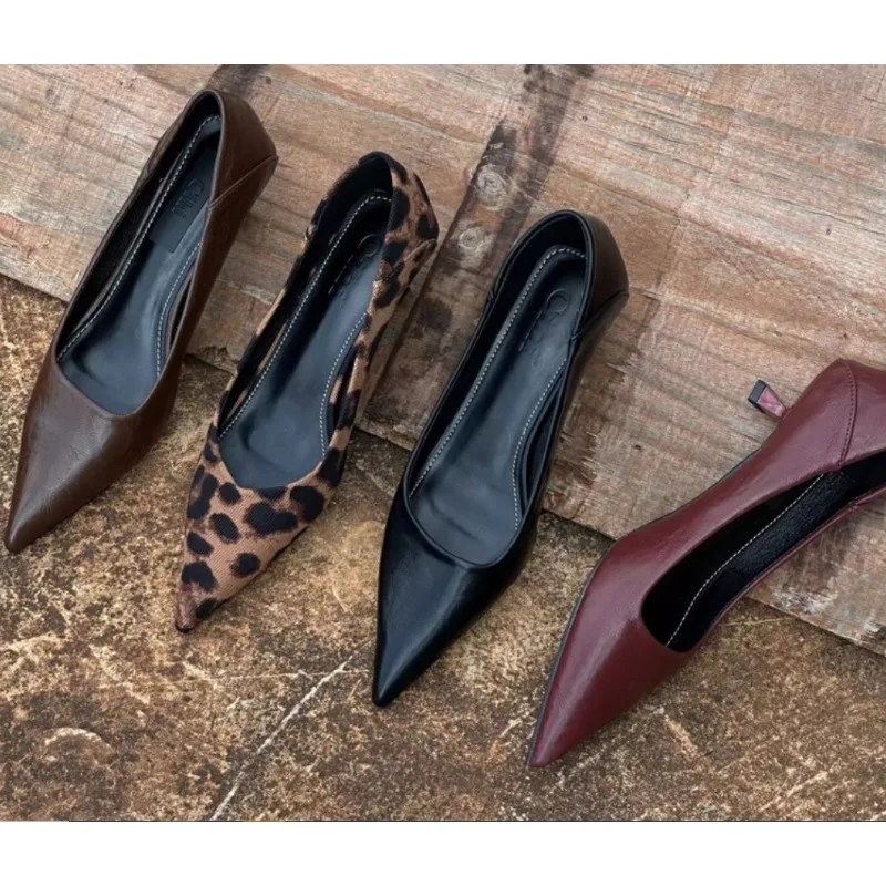 Women Shoes Heels - 2024 ผู้หญิงรองเท้าส้นสูงเซ็กซี่ Burgundy Nude ปั๊ม Stripper