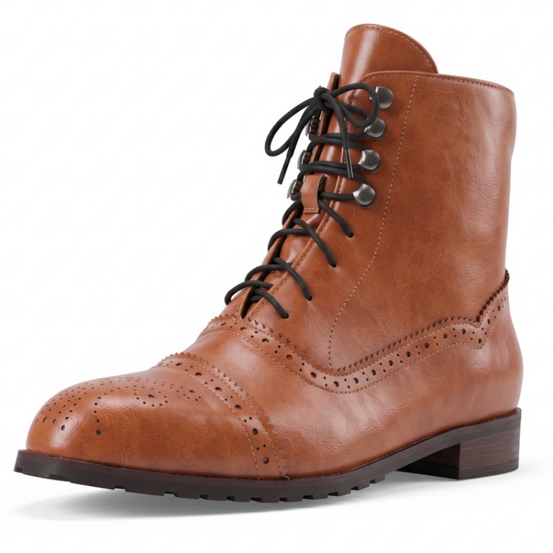 Women'S Shoes Size 40 In Us - รองเท้าบูทหุ้มข้อสีน้ำตาลสำหรับผู้หญิง สไตล์หรูหรา ดูดี ใส่สบาย เหมาะสำหรับใส่ทำงาน รองเท้าหนัง