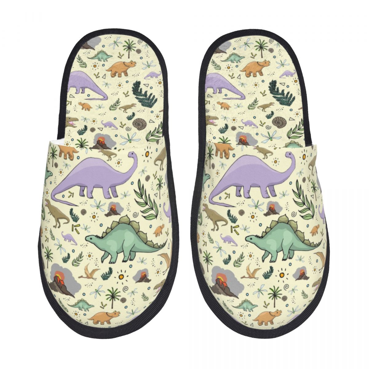 Women Shoes Kinds - รองเท้าแตะลายการ์ตูนไดโนเสาร์น่ารัก นุ่มสบาย ทำจากเมมโมรี่โฟม สำหรับผู้หญิง ให้ความอบอุ่น พร้อมพื้นรองเท้ากันลื่น