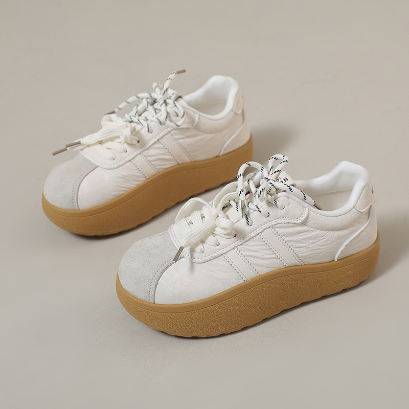 Women'S Shoes Size 40 In Us - รองเท้าผ้าใบแฟชั่นลำลองสำหรับผู้หญิง พื้นหนา มีเชือกผูก กันลื่น ใส่สบาย หลายสี
