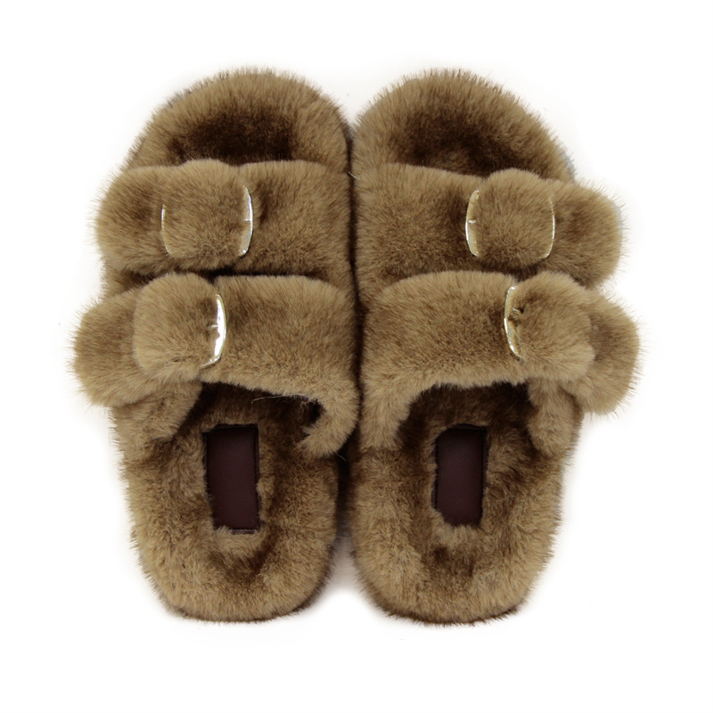 Fluffy Fur Slipper - รองเท้าแตะขนปุยสำหรับฤดูหนาว รองเท้าแตะผู้หญิงแบบอุ่น รองเท้าแตะขนเฟอร์ รองเท้าแตะแบบสวม รองเท้าแตะขนเฟอร์สำหรับคู่รัก รองเท้าผ้าฝ้ายสำหรับใส่ในบ้าน