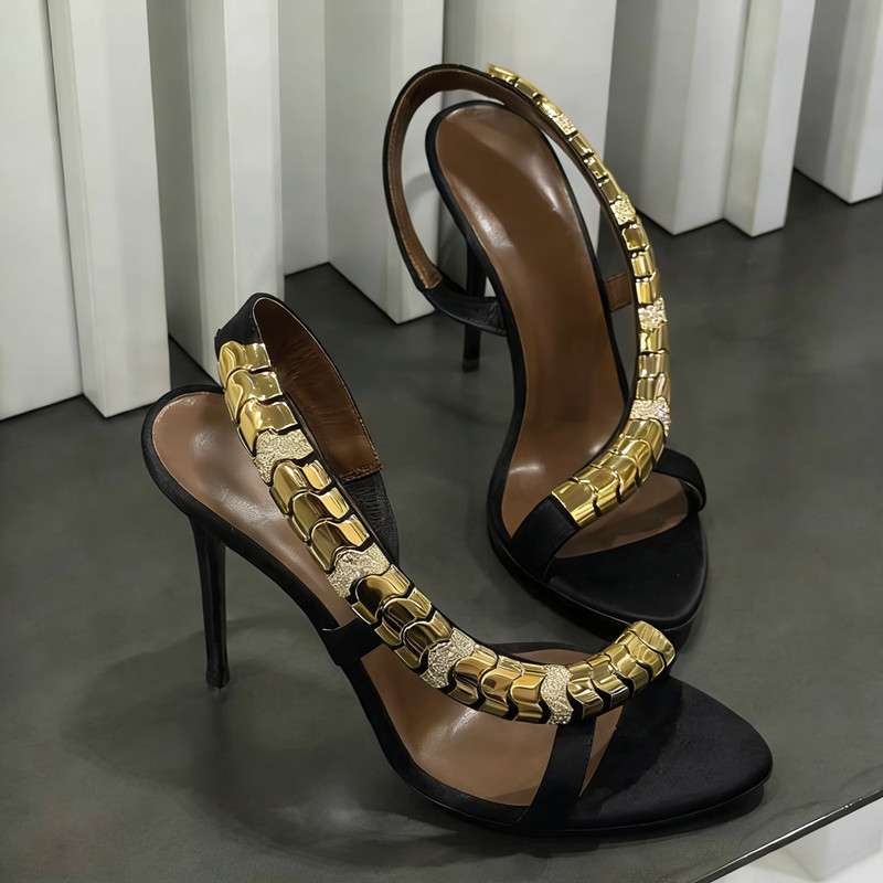 รองเท้าส้นสูงประดับเพชรหรูหรา  - Rhinestone Sandal Women บทวิจารณ์และราคา