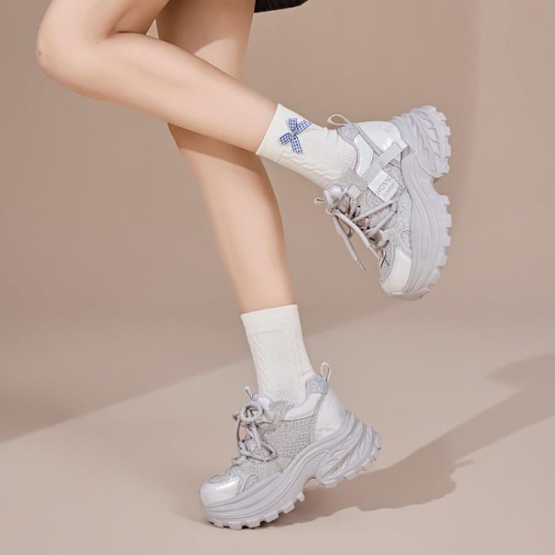 รองเท้าผ้าใบส้นหนา 8 ซม. สำหรั - Wedge Heeled Sneaker บทวิจารณ์และราคา