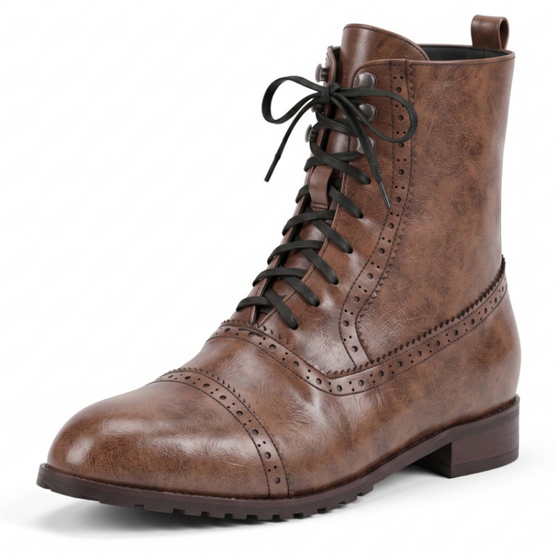รองเท้าบูทหุ้มข้อหนังแบบผูกเชื - Women'S Shoes Size 40 In Us บทวิจารณ์และราคา
