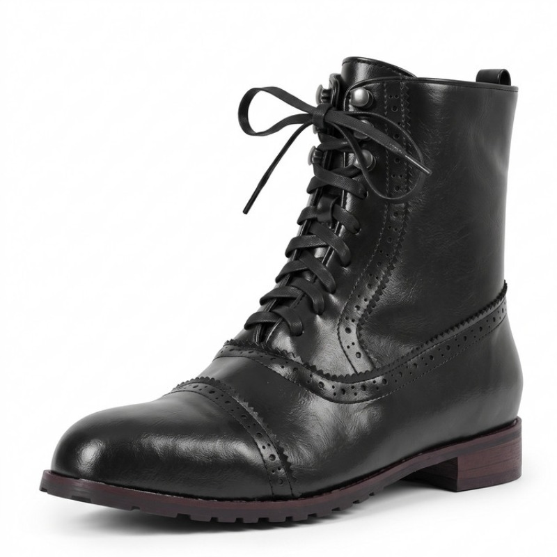 รองเท้าบูทหุ้มข้อหนังแบบผูกเชื - Women'S Shoes Size 40 In Us บทวิจารณ์และราคา