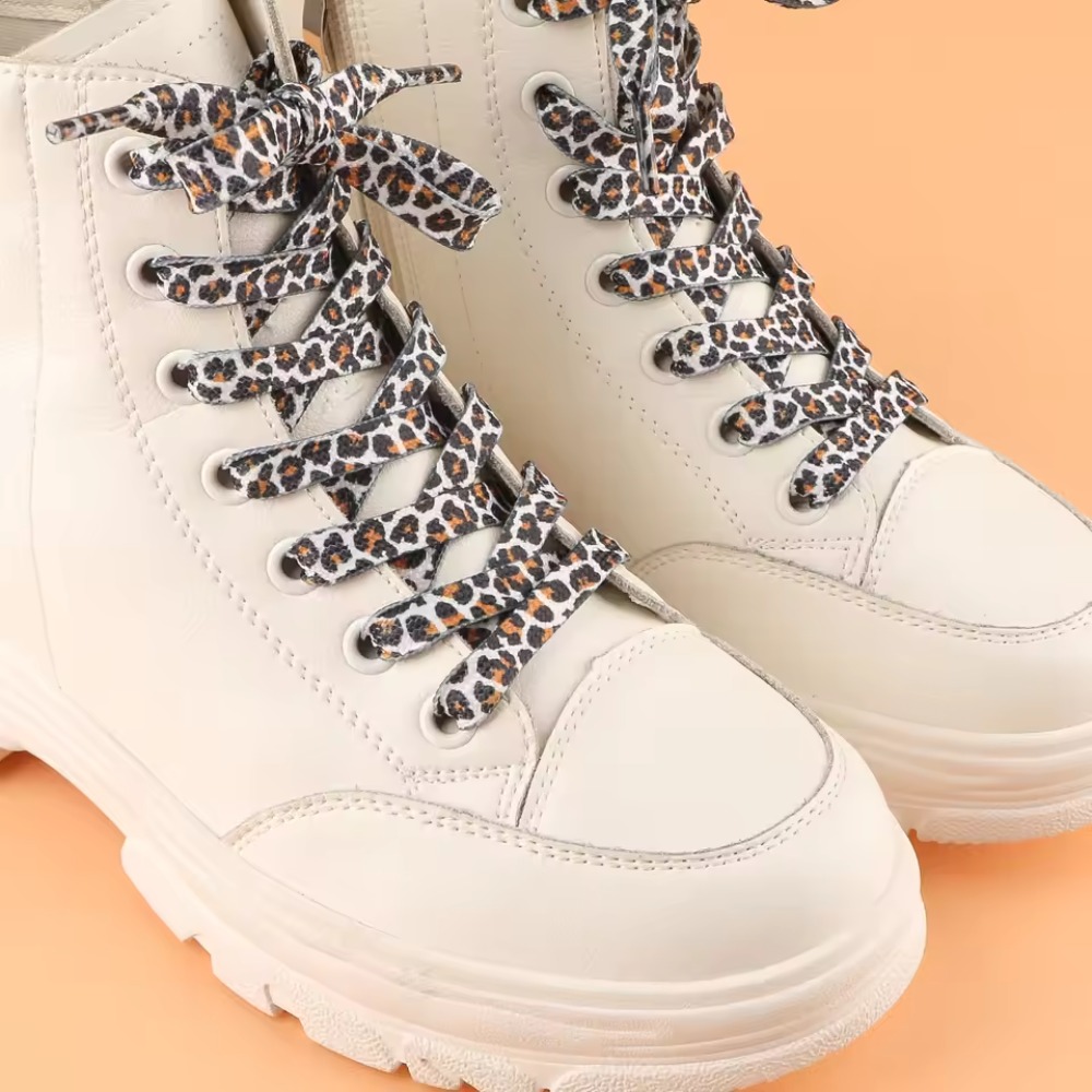 1 คู่เชือกผูกรองเท้าลายเสือดาว - Women Shoes Kinds บทวิจารณ์และราคา
