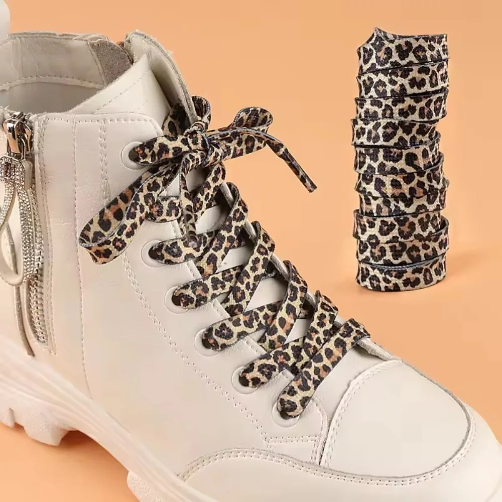 1 คู่เชือกผูกรองเท้าลายเสือดาว - Women Shoes Kinds บทวิจารณ์และราคา