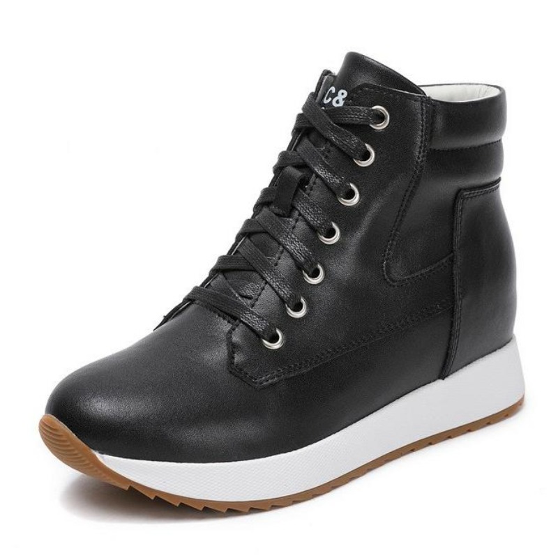 7 ซม.ของแท้หนังผู้หญิงข้อเท้า  - Wedge Heeled Sneaker บทวิจารณ์และราคา