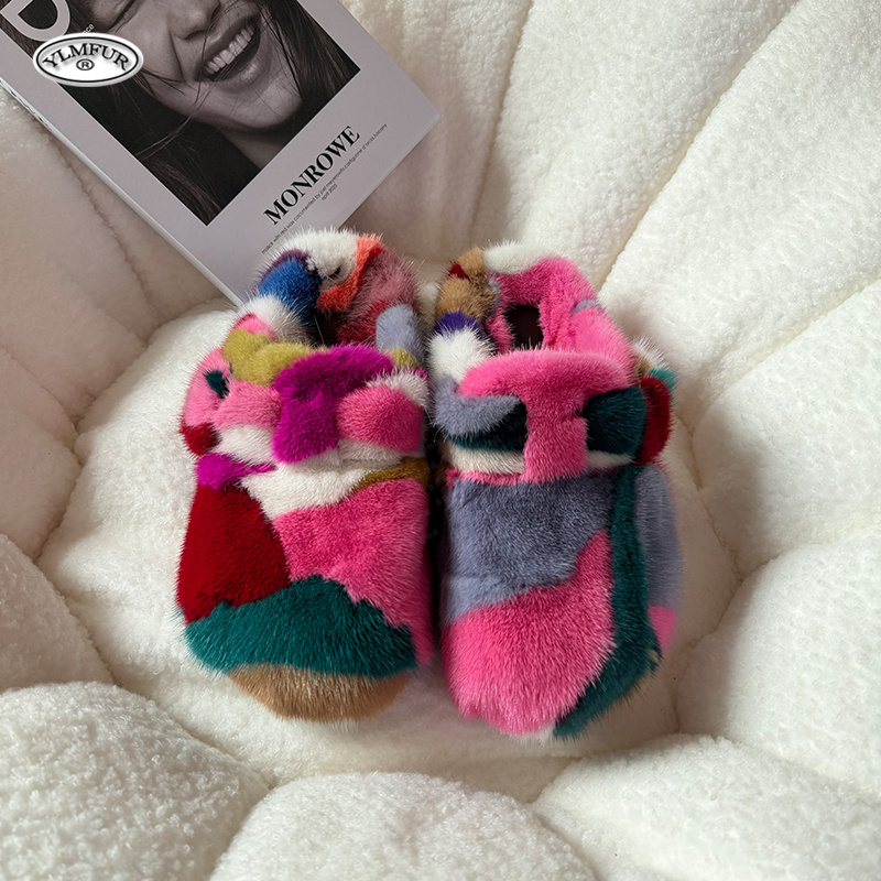 รองเท้าแตะขนมิงค์หรูหราสำหรับผ - Women Shoes For Winter บทวิจารณ์และราคา