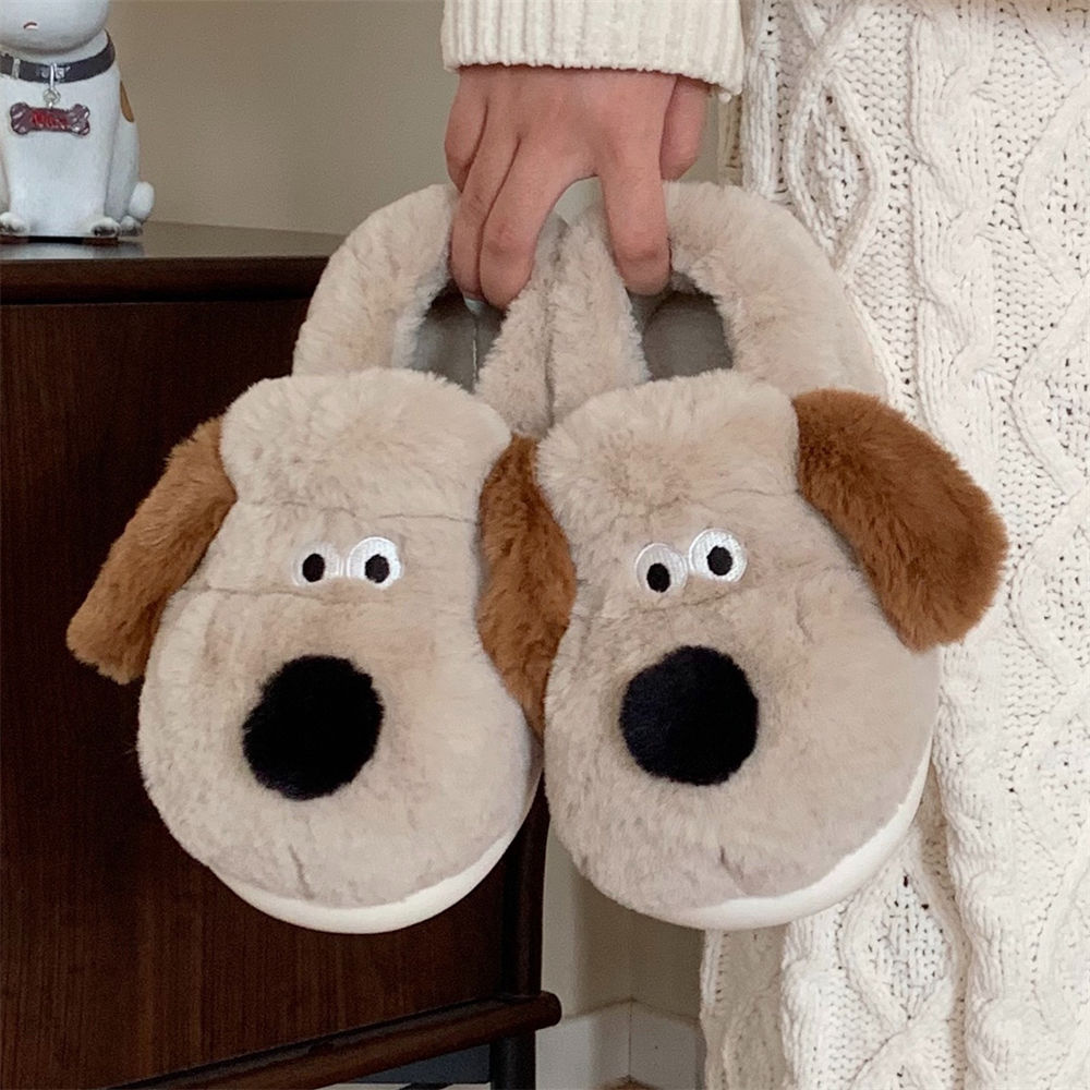 Size36-45 Hug สุนัขรองเท้าแตะร - Fluffy Fur Slipper บทวิจารณ์และราคา