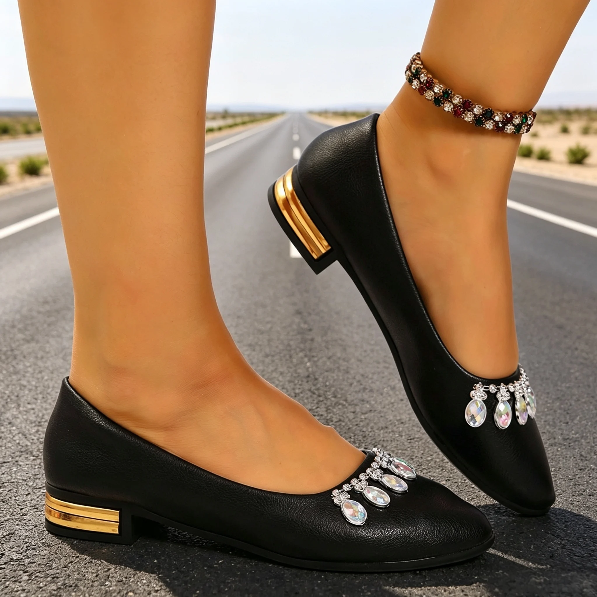 รองเท้าส้นแบนสำหรับผู้หญิง หัว - Women Shoes Heels บทวิจารณ์และราคา