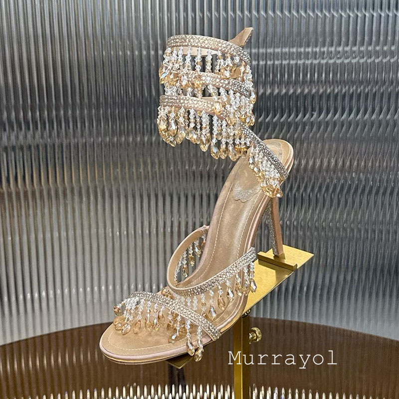รองเท้าแตะผู้หญิง สายรัดข้อเท้ - Rhinestone Sandal Women บทวิจารณ์และราคา