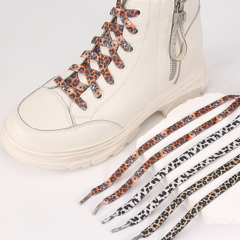 1 คู่เชือกผูกรองเท้าลายเสือดาว - Women Shoes Kinds บทวิจารณ์และราคา