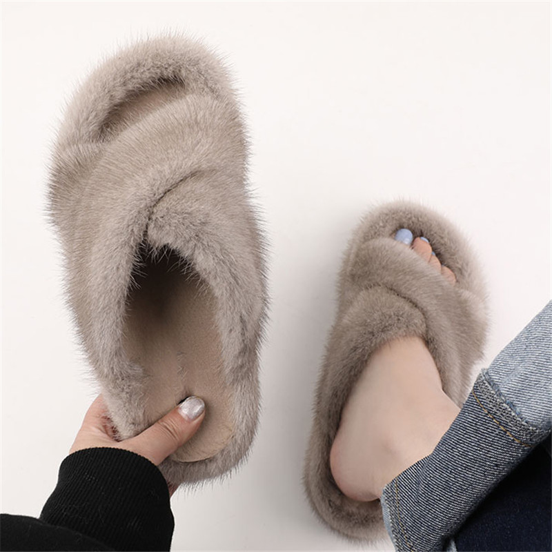 รองเท้าแตะขนมิงค์สำหรับผู้หญิง - Fluffy Fur Slipper บทวิจารณ์และราคา