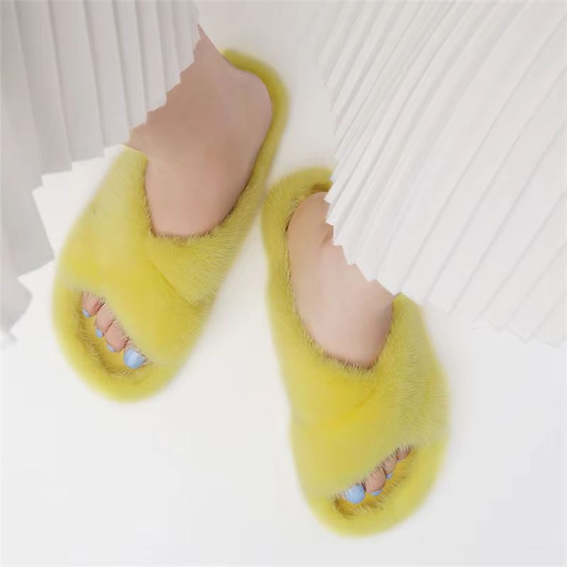 รองเท้าแตะขนมิงค์สำหรับผู้หญิง - Fluffy Fur Slipper บทวิจารณ์และราคา