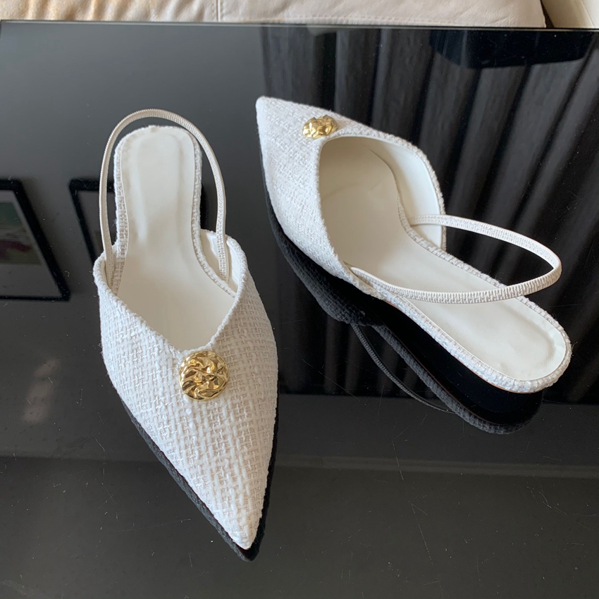รองเท้าส้นเตี้ยแบบสวม รุ่นใหม่ - Women Shoes Heels บทวิจารณ์และราคา