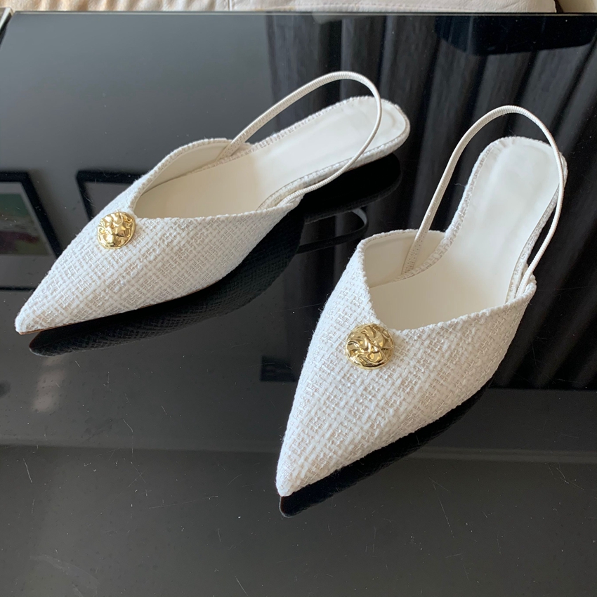 รองเท้าส้นเตี้ยแบบสวม รุ่นใหม่ - Women Shoes Heels บทวิจารณ์และราคา