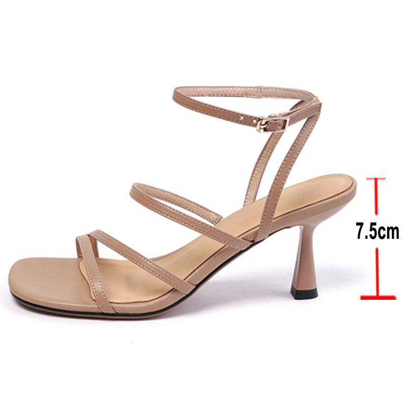 Meotina รองเท้าแตะรัดข้อเท้าทร - Women'S Shoes Size 40 In Us บทวิจารณ์และราคา